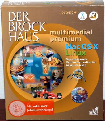 Der Brockhaus multimedial premium 2006 DVD für Mac OS X & Linux, inklusive 3D Weltatlas & Duden mit exklusiver Jubiläumsbeilage