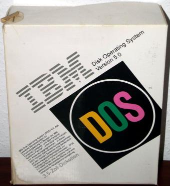 IBM DOS 5.0  mit Handbüchern in OVP auf 3 IBM-Disketten