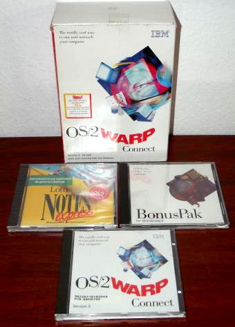 IBM OS/2 Warp 3 Connect OVP mit BonusPak & Lotus Notes 1995