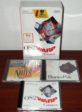IBM OS/2 Warp Connect Version 3 inklusive BonusPak & Lotus Notes 1995