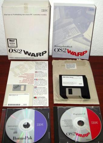 IBM OS/2 Warp 3 OEM mit 2 CDs & 6 Disketten