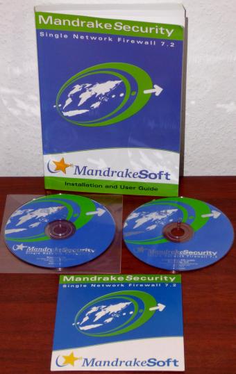 MandrakeSoft MandrakeSecurity Single Network Firewall 7.2 Installation & User Guide inkl. 2 CD-Roms 2001
