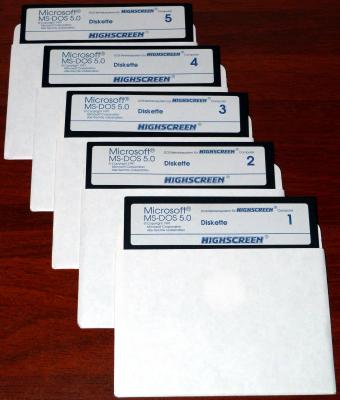 Microsoft MS-DOS 5.0 Betriebssystem original Highscreen 5,25