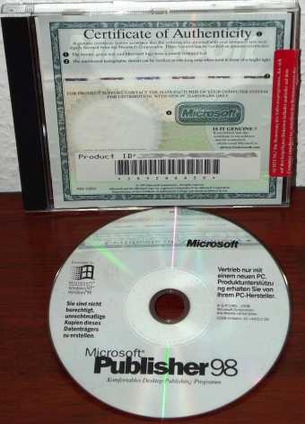 Microsoft Publisher 98 CD