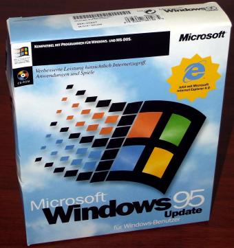 Microsoft Windows 95 Update inklusive Internet Explorer IE4 Neu in OVP
