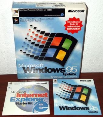 Microsoft Windows 95 Update inklusive Internet Explorer Starter-Kit in OVP Artikelnr: 83917-DE