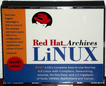 RedHat 4.0 mit Kernel 2.0.18 Archives Linux auf 4CDs 1996