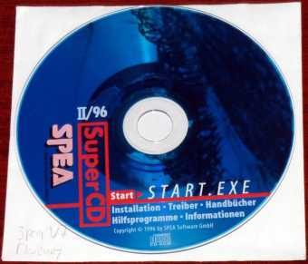 SPEA Software AG SuperCD II/96 Treiber-CD mit Handbücher, Hilfsprogramme & Informationen Germany 1996