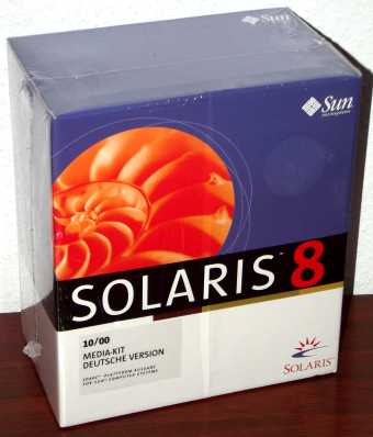 Sun Solaris 8 - Media-Kit Deutsche Version, Sparc Plattform, OVP & NEU