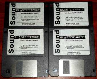 Creative SoundBlaster AWE32 Treiberdisketten für DOS & Windows 3.1 - 1994