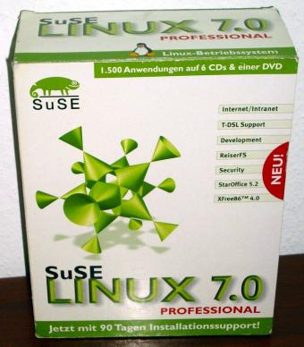 SuSE Linux 7.0 - 6 CDs & 1 DVD in OVP