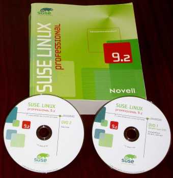 SuSE Linux 9.2 Professional - 2 DVDs Novell 2004