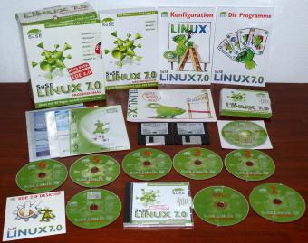 SuSE Linux 7.0 Professional - mit KDE 2.0, Handbücher, 6 CDs & 1 DVD in OVP