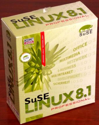 SuSE Linux 8.1 Professional Kernel 2.4.19 auf 7 CDs / 1 DVD inkl. 2 Handbücher OVP 2002