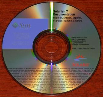 Sun Solaris 7 Documentation Deutsch/Englisch Server SPARC/Intel Platform Edition 1998