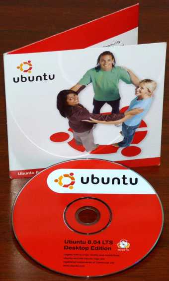 Ubuntu Linux 8.04 Betriebsystem CD 32-bit