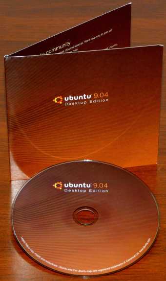 Ubuntu Linux 9.04 Desktop Edition Betriebsystem CD