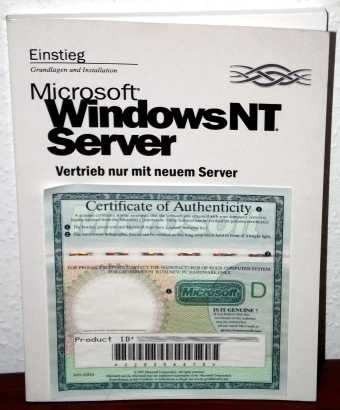 Windows NT Server - nur Buch mit Lizenz & Seriennummer