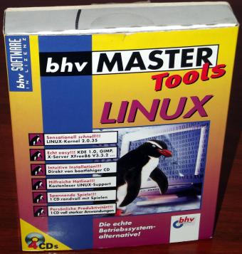 bhv Verlag Master Tools Linux auf 4CDs mit Kernel 2.0.35 & KDE 1.0 in OVP Delix 1998