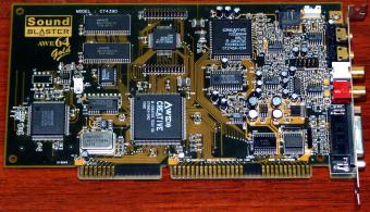 Creative SoundBlaster AWE64 Gold Model (CT4390) Cinch (RCA) Anschlüsse, CT8903-DAQ ISA 1996