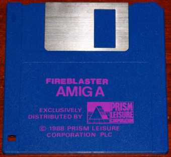 AMIGA Fireblaster Diskette Exclusively Distributed by Prism Leisure Corporation PLC 1988