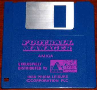 AMIGA Football Manager Diskette Exclusively Distributed by Prism Leisure Corporation PLC 1988