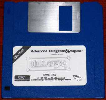 AMIGA Hillsfar Offical Advanced Dungeons & Dragons Computer Product Game Disk SSi/TSR Inc. 1989
