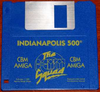 AMIGA Indianapolis 500 CBM Diskette inkl. Handbuch The Squad/Papyrus Design Group/Electronic Arts Ltd. 1989