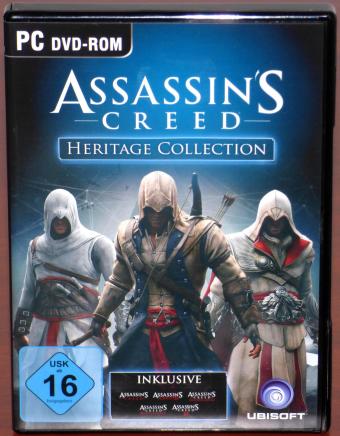 Assassin's Creed Heritage Collection - Creed I/II/III/ Brotherhood/Revelations PC 6 DVDs Ubisoft 2013