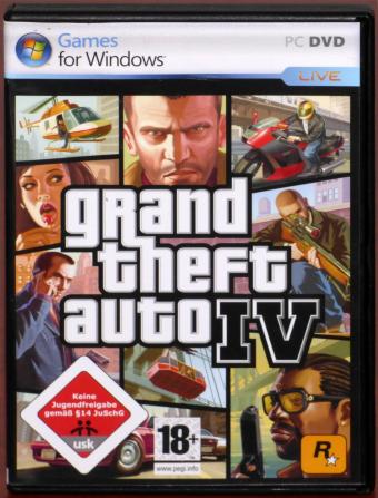 Grand Theft Auto IV PC DVD Live on Liberty City Best of Ausgabe aller Zeiten inkl. Handbuch & Stadtplan Take 2/Rockstar Games 2008