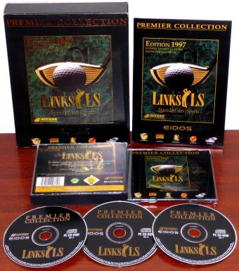 Links LS Edition 1997 Premier Collection - Legenden des Sports Golf Simulation MS-DOS/Win95 PC CD-ROMs Deutsches Handbuch Access Software Incorporated/Eidos Interactive OVP Bigbox 1996
