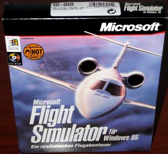Microsoft Flight Simulator für Windows 95 in OVP mit Flugbuch