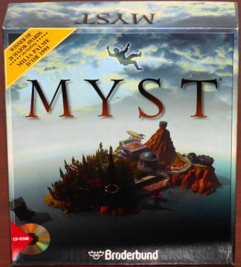 Myst Winner of 20 Major Awards Milia Palme D'or 1995 PC CD-ROM Hinweise ungeöffnet in OVP Broderbund/Cyan 1995