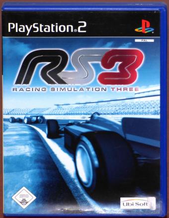 PlayStation 2 (PS2) RS3 Racing Simulation Three for Force Feedback Lenkrad UbiSoft 2003
