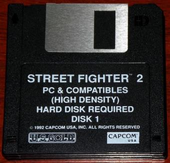 Street Fighter II auf 3 Disketten von Capcom 1992