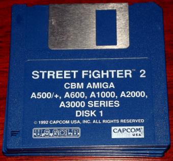 Street Fighter 2 für CBM Amiga, A500+, A600, A1000, A2000, A3000 Series, Capcom 1992