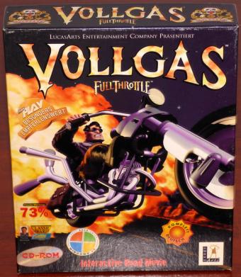 Vollgas - Full Throttle - Interactive Road Movie, PC CD-ROM in OVP LucasArts Entertainment Company/Polecats Softgold Computerspiele GmbH 1994