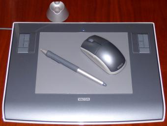 WACOM Intuos 3 USB Grafik Tablet A5 Model: PTZ-630 inkl. Grip Pen Eingabestift (ZP-501E) & Maus (ZC-100-00) Windows/MAC/Linux inkl. Treiber CD & Corel Painter Essentials 2