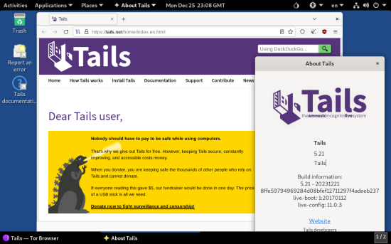 Tails - The Amnesic Incognito Live System