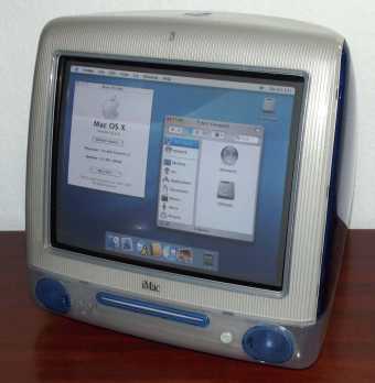 Apple iMac G3 „Indigo“ 350MHz CPU, 512MB, 7GB Quantum Fireball HDD, CRN-8242B CD-ROM, Modell ohne Firewire