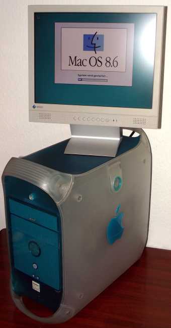 Apple iMac G3 400MHz CPU mit 382MB RAM, 41GB IBM Deskstar HDD, DVD-Laufwerk, ATI Rage VGA