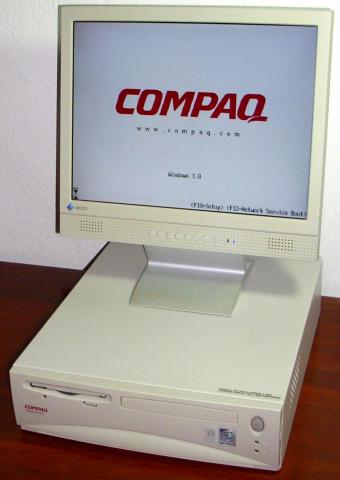 Compaq DeskPro EN Series SFF PC, Intel Pentium II 350MHz CPU, 128MB RAM, 4,3GB Samsung VA34323A HDD, ATI Rage Pro 4MB on-Board Grafik, NIC & Sound, Intel 440BX 1998