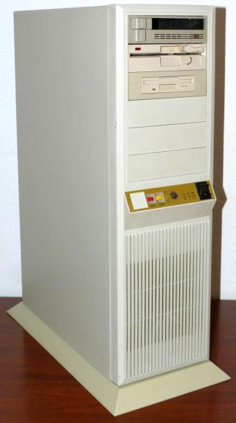 PC Bigtower Intel i386 DX 25MHz CPU, OTIVGA ISA Grafik, National Semiconductor BNC NIC, Archive Streamer Model: 5945 C, 5,25