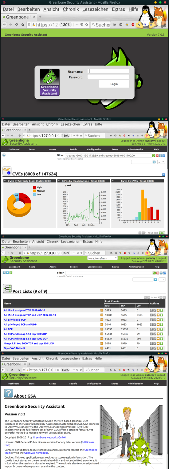 openVAS Greenbone GSA