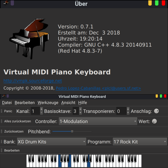 Virtual MIDI Piano Keyboard